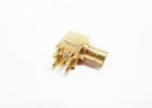 China Gold Plated RF Coaxial Connectors , Male Plug SMB RF Connector PCB Mount Board supplier