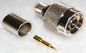 Brass RF Coaxial Connectors For RG58 Cable , Straight Crimp Connector N Male Plug supplier